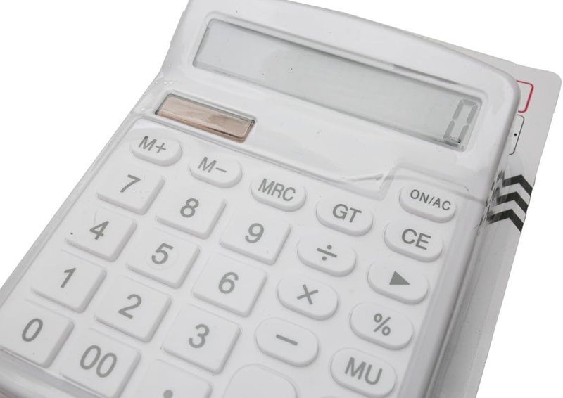 Daiso White 12-Digit Calculator - Portable Basic Desktop Calculator - Image 3